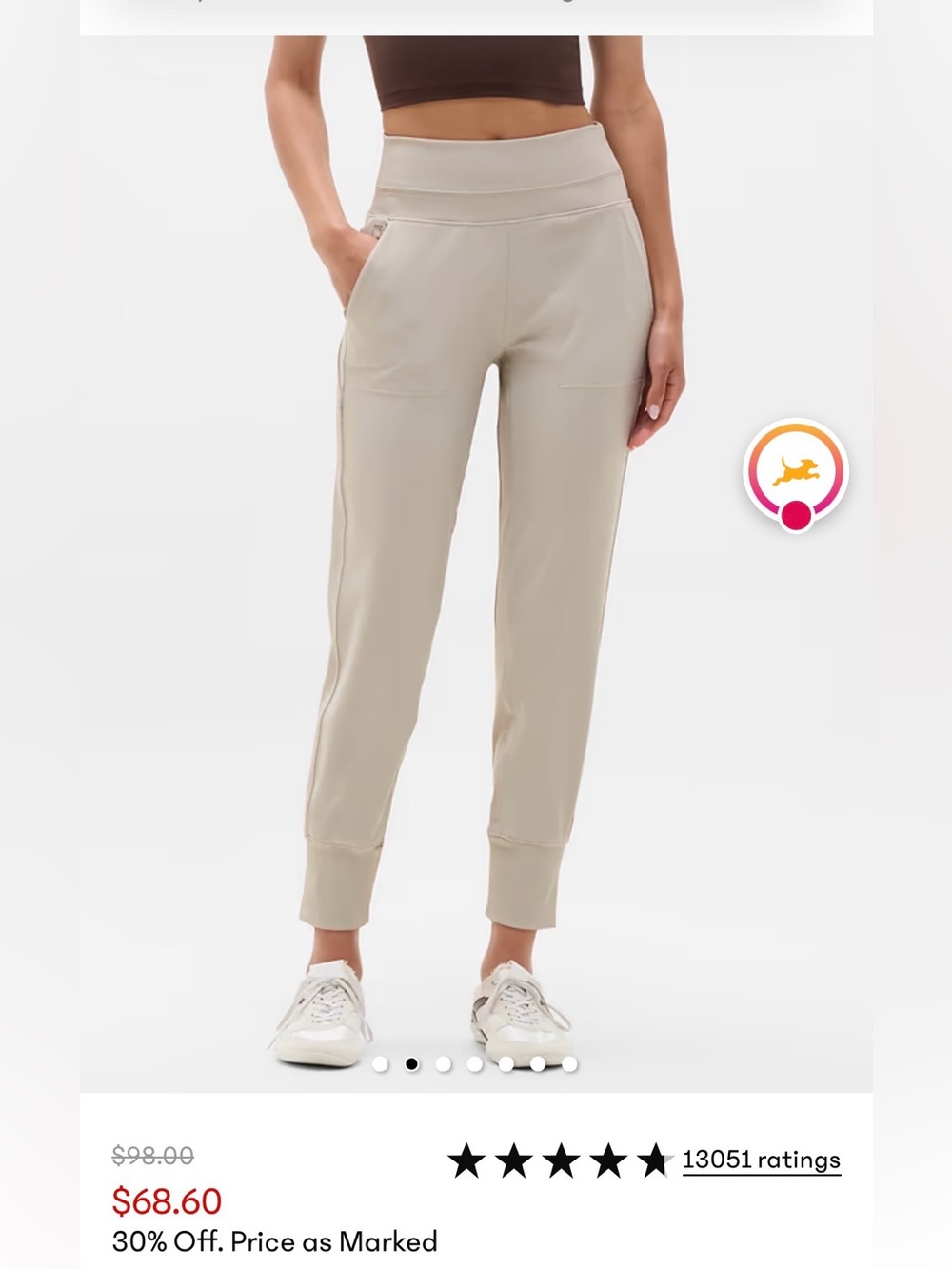Athleta Venice high rise Jogger Pants size medium color abalone